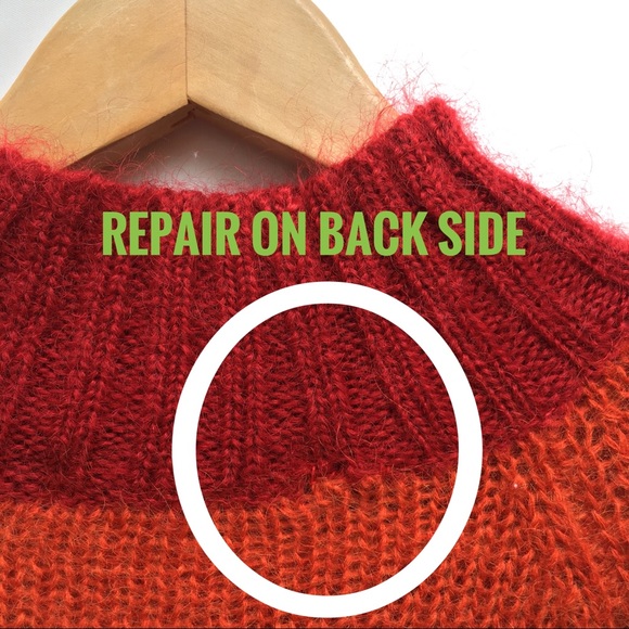 Vintage Fuzzy Rainbow Oversized Pull Over Sweater - Picture 5 of 8